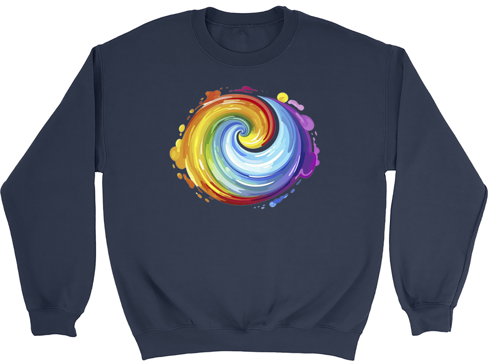 LGBTQ+ Pride Kids Sweatshirt Rainbow Swirl Inclusion Boys Girls